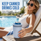 🧊 Squeeze Cooling Tumbler: Releases Ice Cubes, Fits Cans, Silicone & Steel
