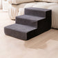 🐾 4-Tier Dog Stairs: High-Density Foam, Non-Slip, Washable Cover, for Bed & Sofa
