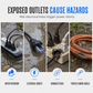 🌧️ Outdoor Junction Box: Splash-Proof Seals, Lockable, Weatherproof, for Cables & Lights