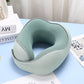 🧳 Travel Neck Pillow: Ice Silk Cover, Memory Foam, Ergonomic Support, Magnetic Buckle, Portable