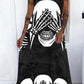 Women's Black Fashion Casual Skull Dress