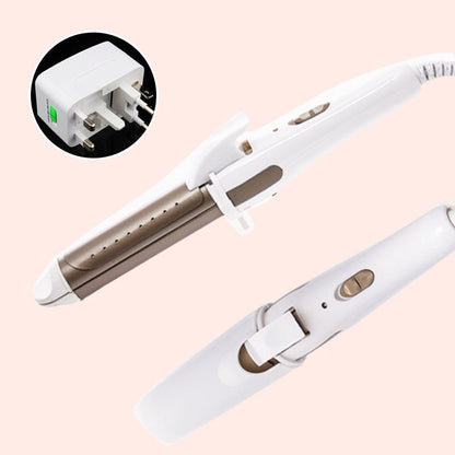 Dual-function straightening and curling hair iron