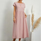 2023 Spring Fashion Solid Color Cotton Linen Pocket Dress